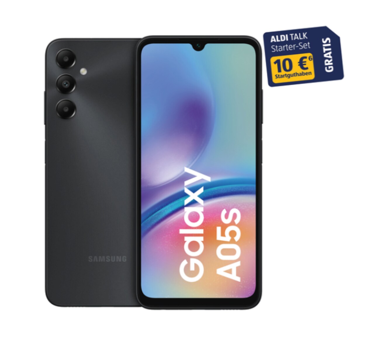 Smartphone Galaxy A05s, inkl. Cover & Schutzfolie in black